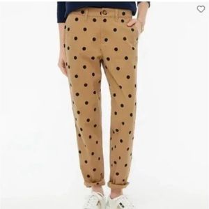 J. Crew Boyfriend Chino in Polka Dot Pants - Relaxed fit- Size 4S